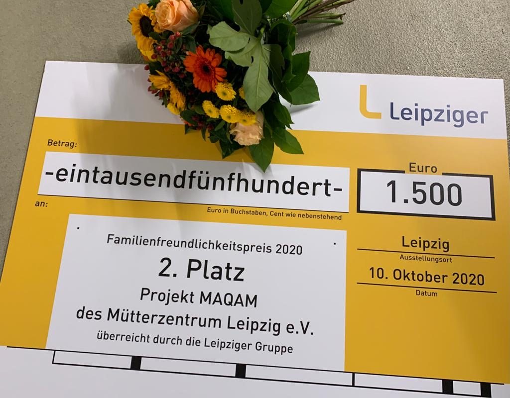 2020 10 10 Familienfreundlichkeitspreis MAQAM - Mütterzentrum e.V. Leipzig